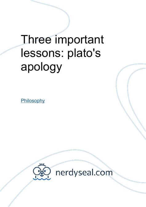 Important point of platos apology